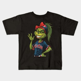 The Grinch Vs Cleveland Indians Logo: Battle Royale Kids T-Shirt